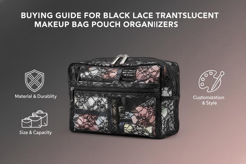 10 Best Black Lace Translucent Makeup Bag Pouch Organizers For 2026 Reviewed 3