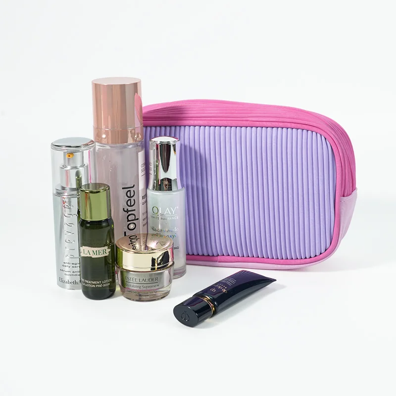 Color-Blocking Design makeup pouch