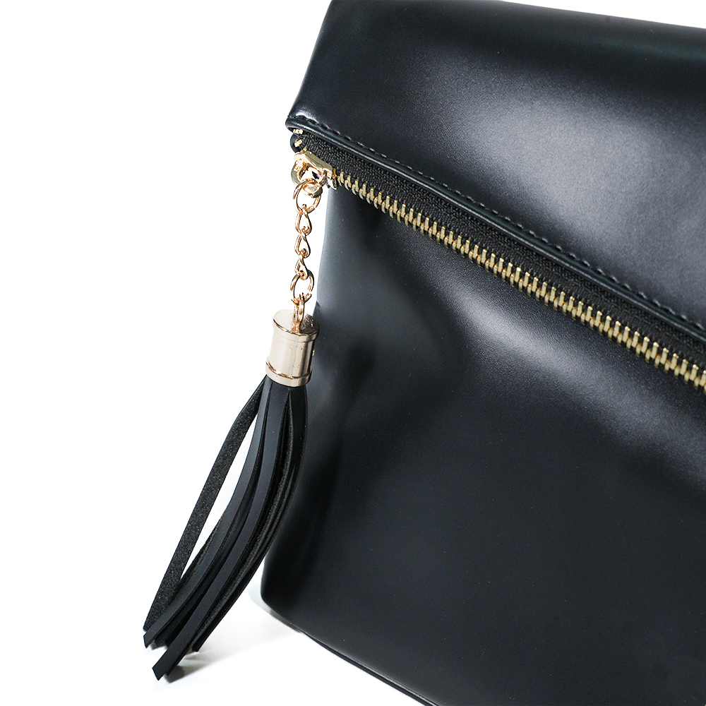 CB023 Sac à maquillage enveloppe noire Sac cosmétique en gros