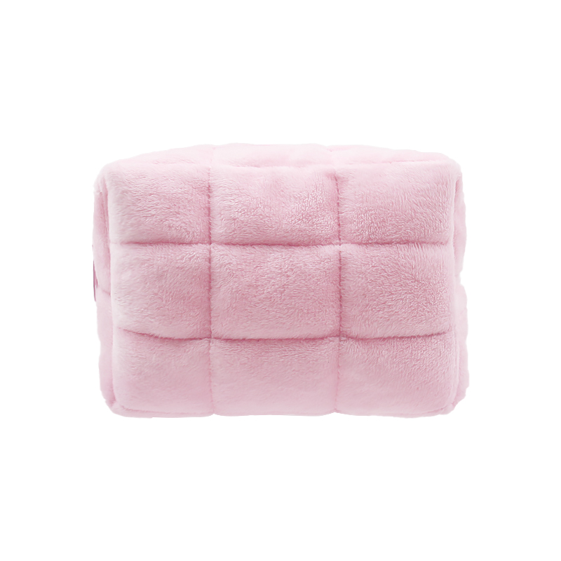 CB059 Sac à maquillage portable en peluche mignon et esthétique à marque privée Usine