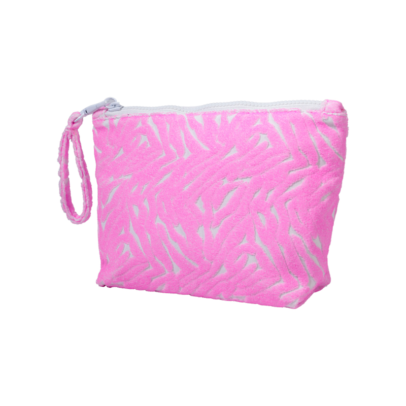 CB074/CB075 소프트 플로킹 메이크업백 평평한 화장품 파우치 도매