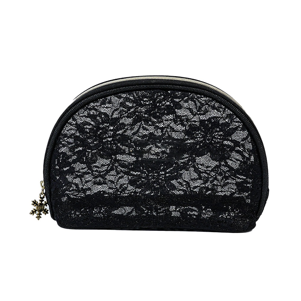 CB004 Elegant Black Lace Translucent Makeup Bag Pouch Organizer