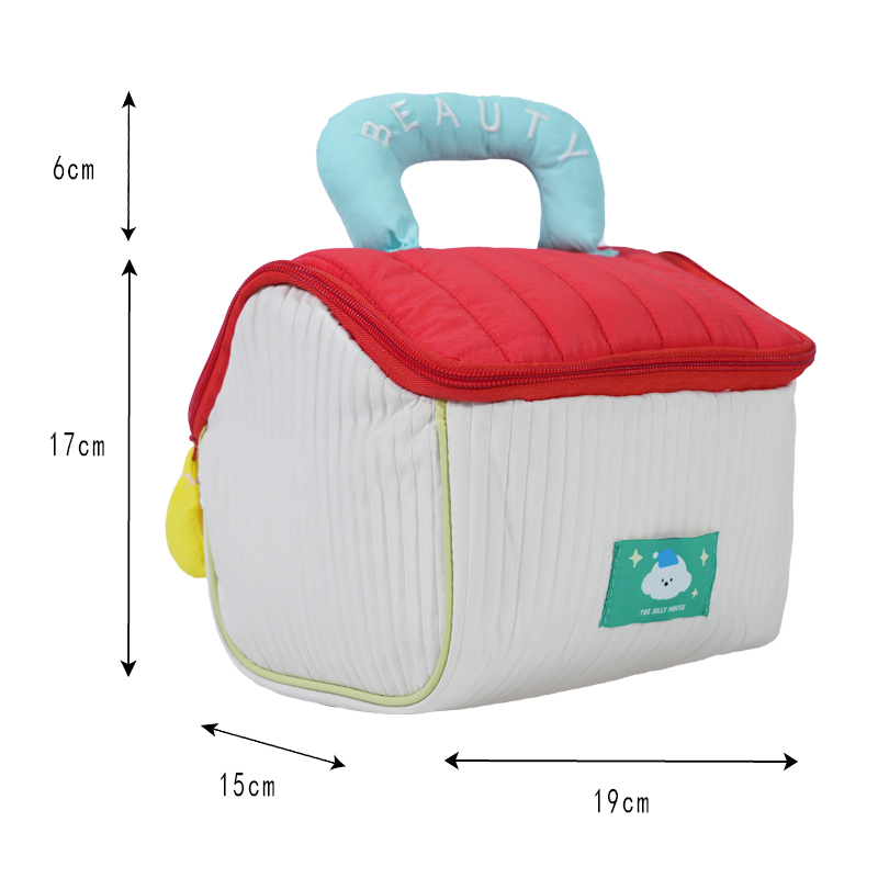 CB043 Egyedi rajzfilm ház vászontáska cipzárral