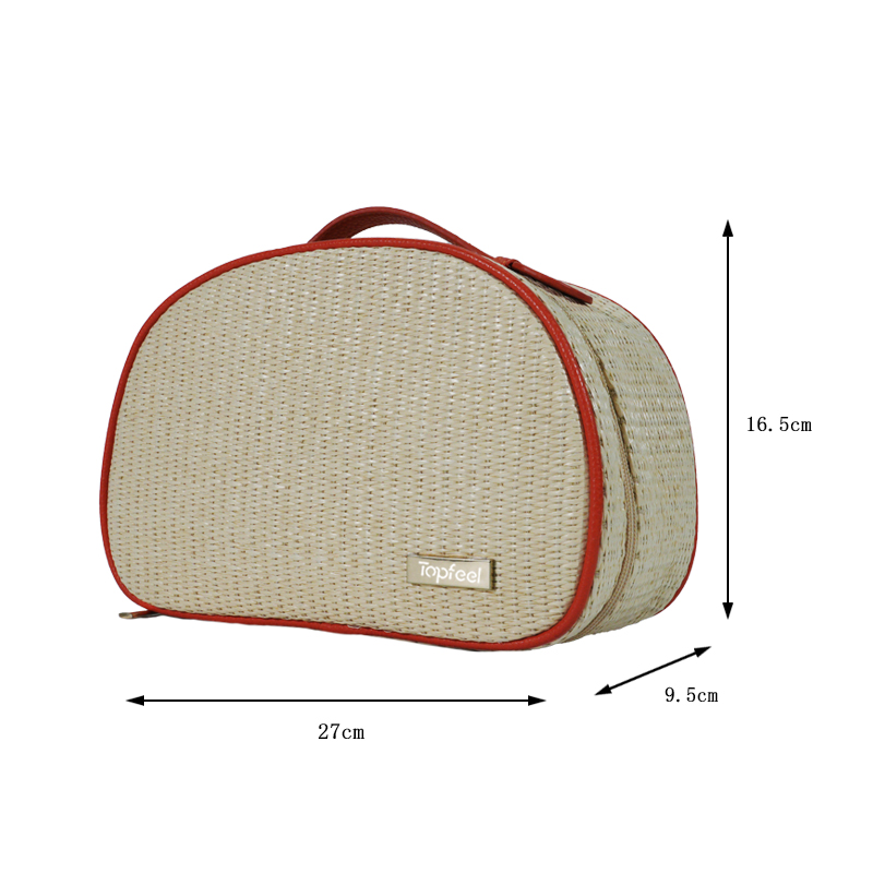 CB028 대량 식물 직조 메이크업 가방 세트