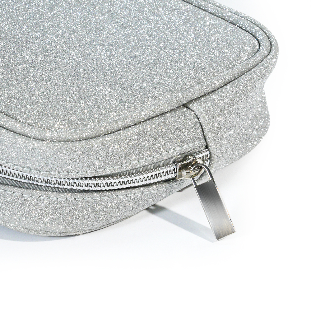 CB008 Trousse à maquillage carrée à paillettes personnalisée en gros