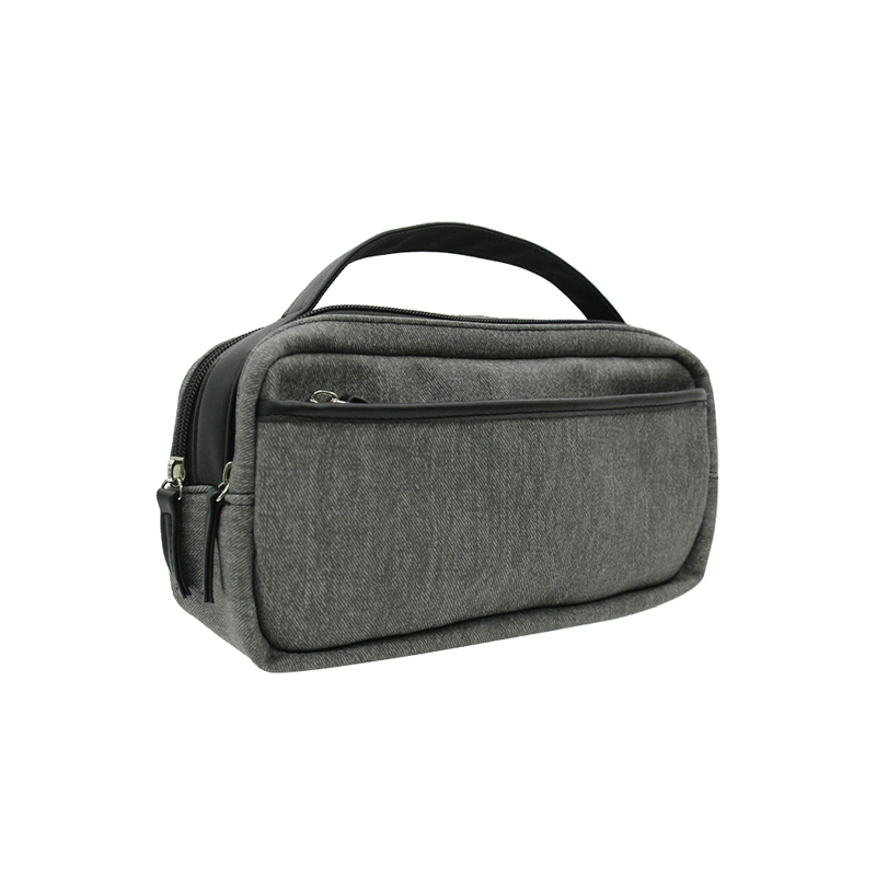 CB061 Bőr vízálló sminktáska, kozmetikai kézitáska férfiaknak Nagykereskedelem