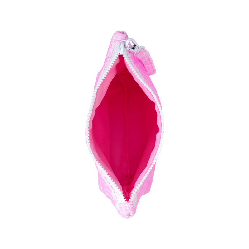 CB074/CB075 소프트 플로킹 메이크업백 평평한 화장품 파우치 도매