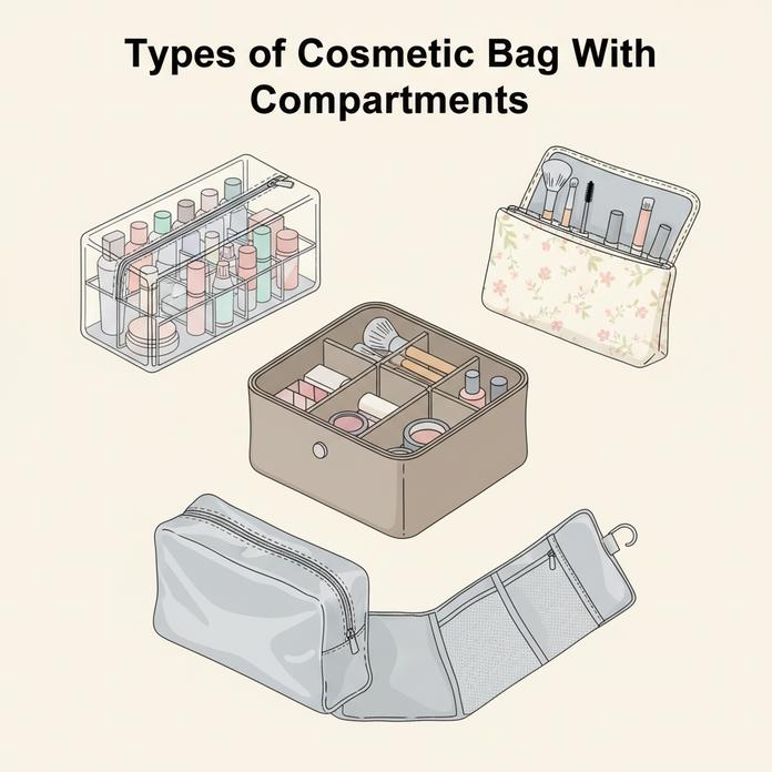 Cosmetic Bag With Compartments Which Design Keeps Makeup Most Organized 1