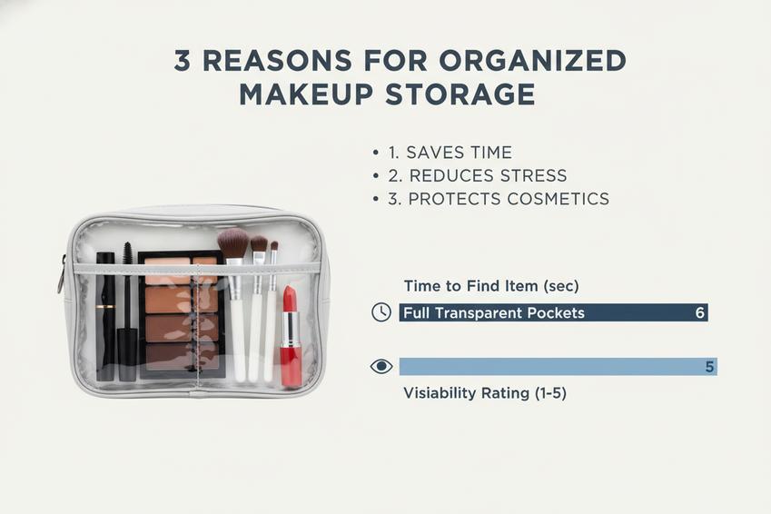 Cosmetic Bag With Compartments Which Design Keeps Makeup Most Organized 2