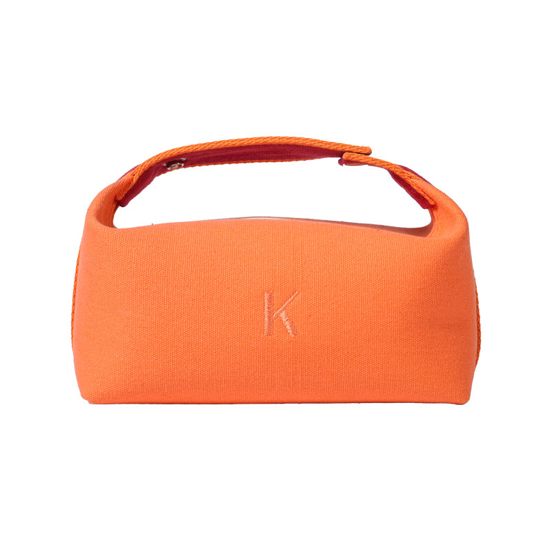 CB085 Factory Compact Canvas Handbags Minimalist Makeup Bag