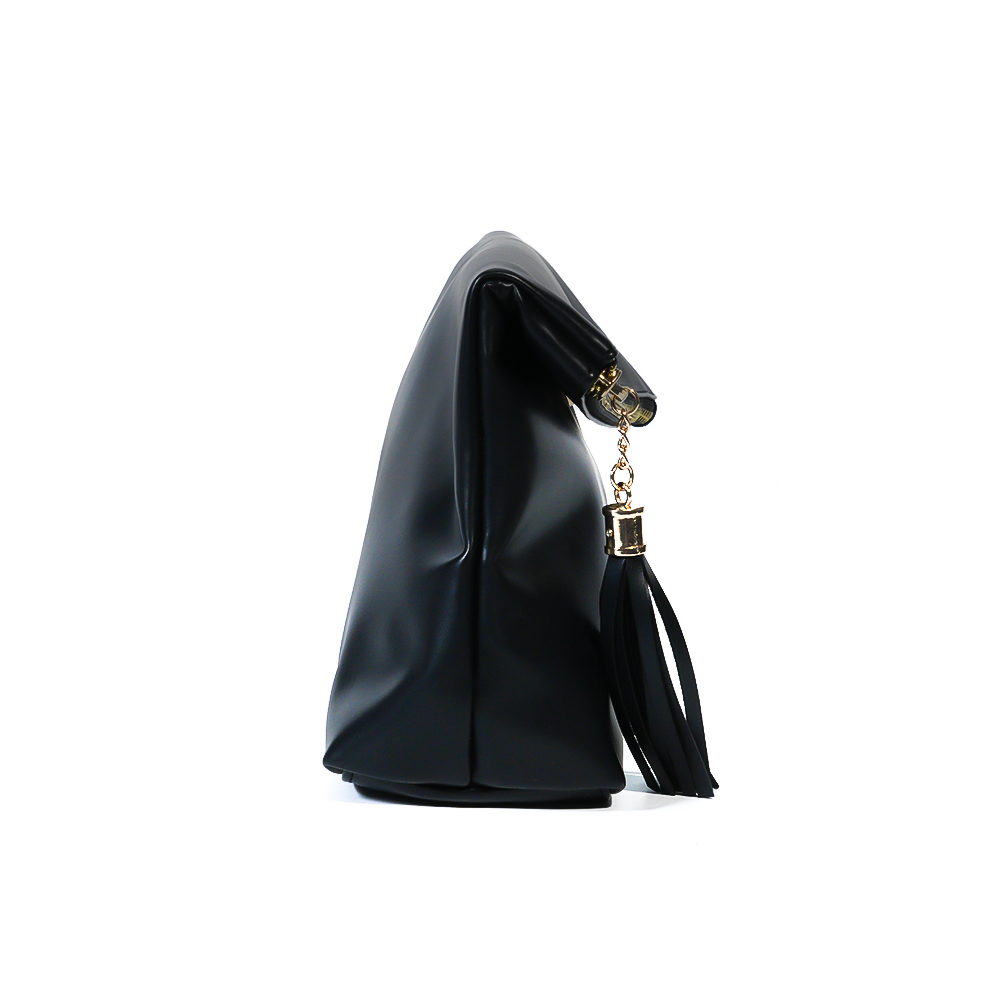 CB023 Sac à maquillage enveloppe noire Sac cosmétique en gros