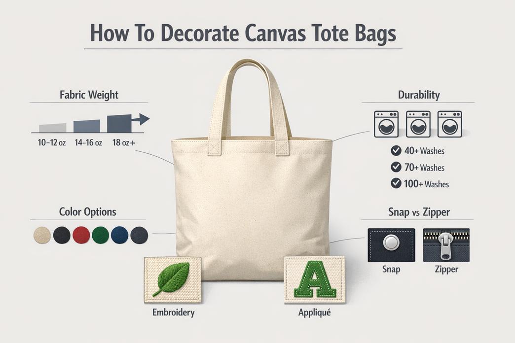How To Decorate Canvas Cosmetic Tote Bags 1