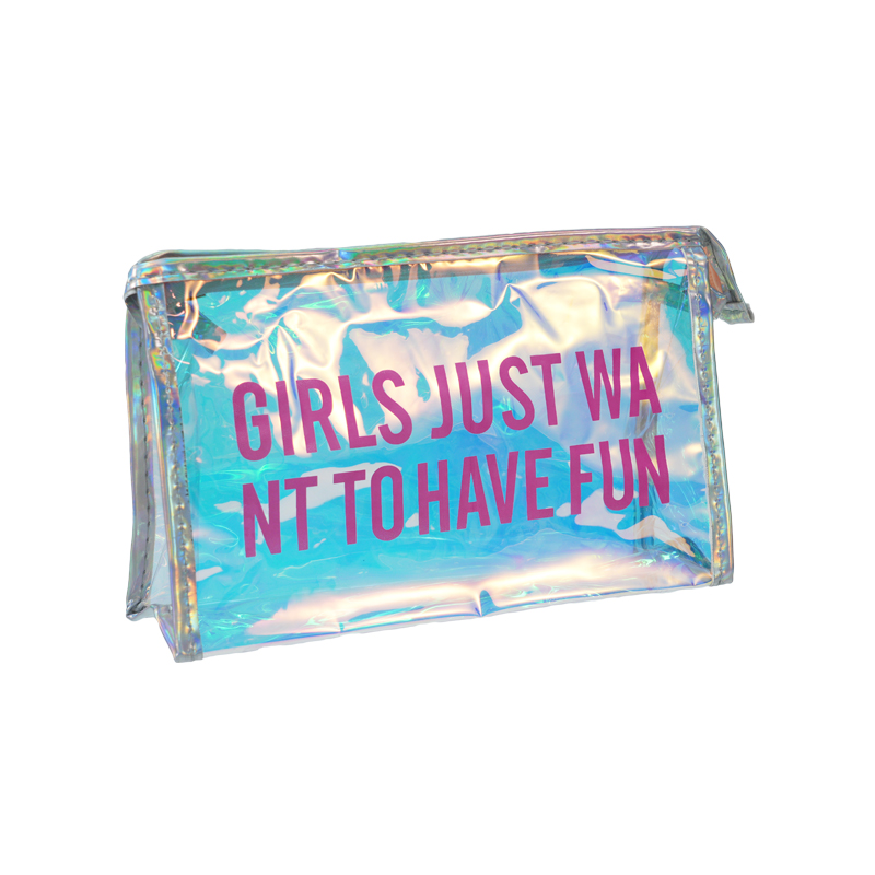 Fournisseur de pochette de maquillage holographique en PVC 3