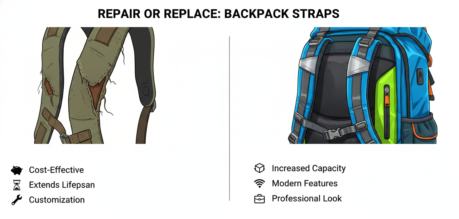how to repair backpack strap