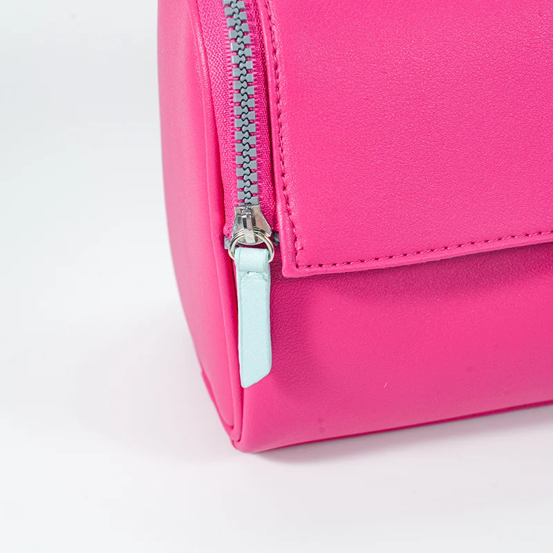 CB073 Flap Makeup Bag Dual Zipper Compact Cosmetic Pouch Wholesale