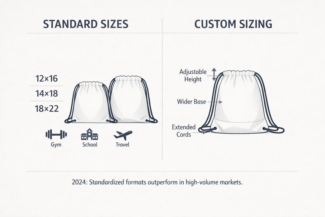 Standard Vs Custom Drawstring Cosmetic Bag Dimensions For Brands 1